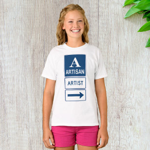 Camiseta Flecha de dirección de Rótulo de estudio de artist
