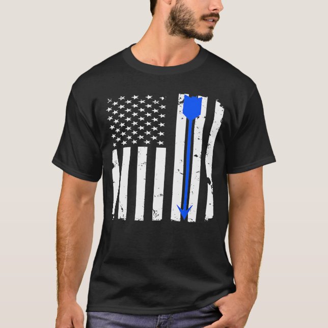 Camiseta Flecha de tiro con arco con la bandera norteameric (Anverso)