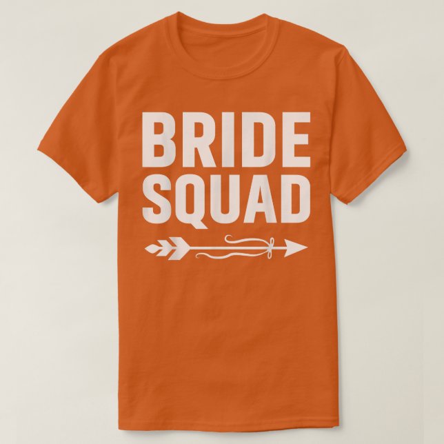 Camiseta Flecha del escuadrón de la novia para la fiesta de (Diseño del anverso)