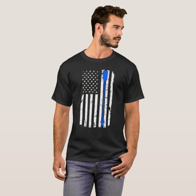 Camiseta Flecha del tiro al arco y bandera americana (Anverso completo)