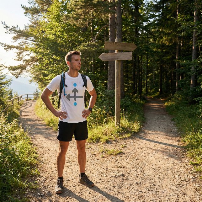 Camiseta Flecha direccional moderna geométrica Minimalista (Subido por el creador)