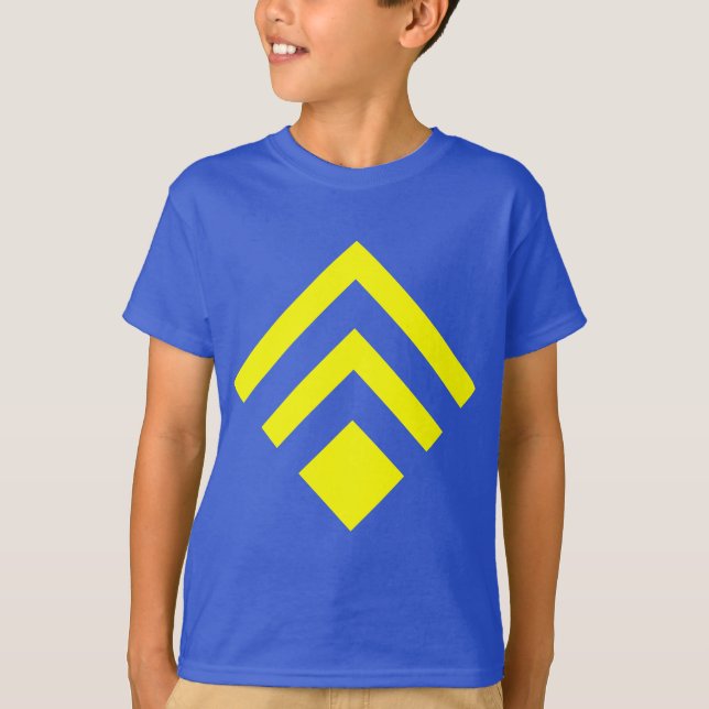 Camiseta Flecha geométrica 02 - Amarilla (Anverso)