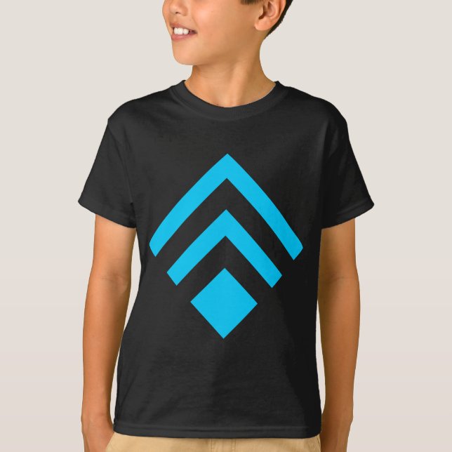 Camiseta Flecha geométrica 02 - Azul cielo (Anverso)
