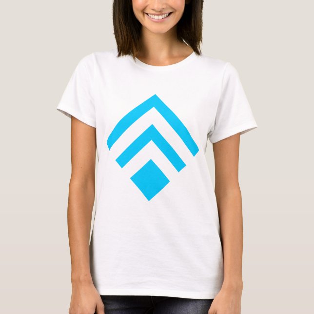 Camiseta Flecha geométrica 02 - Azul cielo (Anverso)