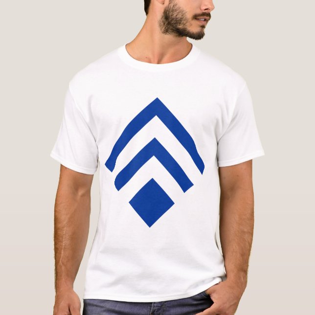 Camiseta Flecha geométrica 02 - Azul marino (Anverso)