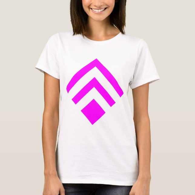 Camiseta Flecha geométrica 02 - Magenta (Anverso)