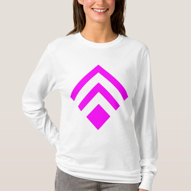 Camiseta Flecha geométrica 02 - Magenta (Anverso)