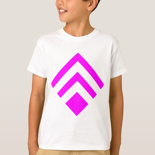 Camiseta Flecha geométrica 02 - Magenta (Anverso)