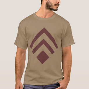 Camiseta Flecha geométrica 02 - Marrón oscuro