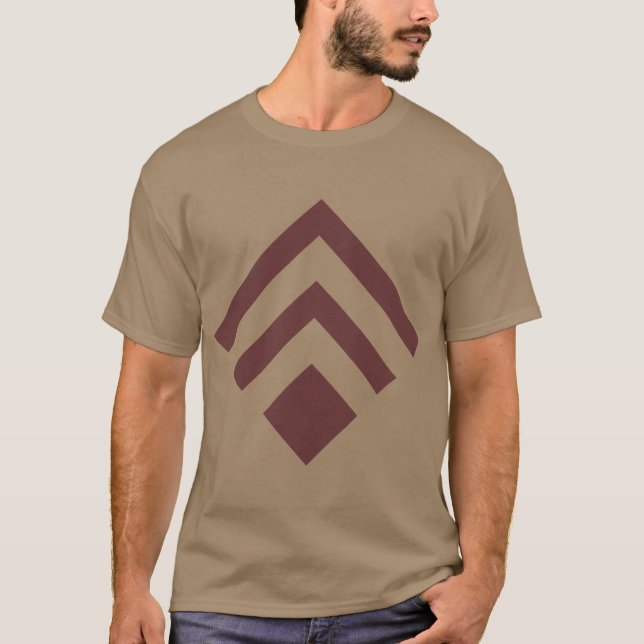 Camiseta Flecha geométrica 02 - Marrón oscuro (Anverso)
