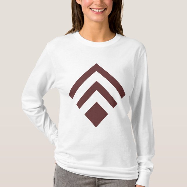 Camiseta Flecha geométrica 02 - Marrón oscuro (Anverso)