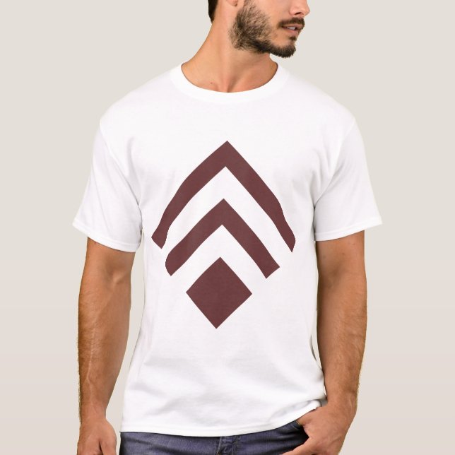 Camiseta Flecha geométrica 02 - Marrón oscuro (Anverso)