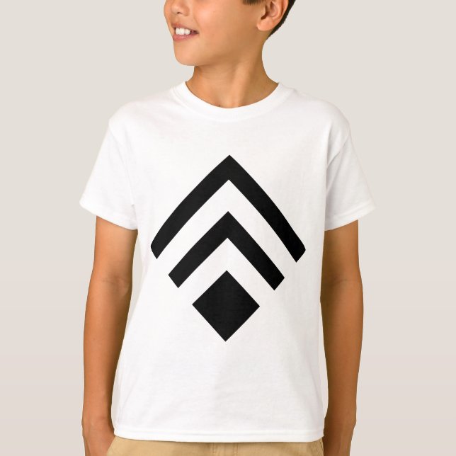 Camiseta Flecha geométrica 02 - Negro (Anverso)