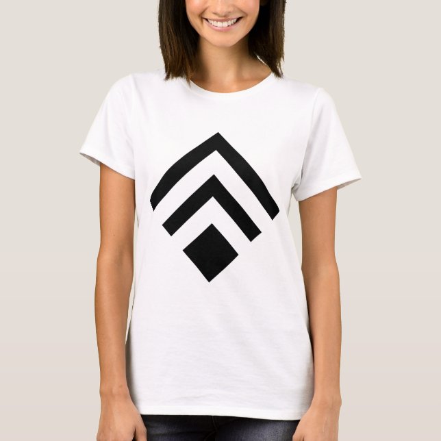 Camiseta Flecha geométrica 02 - Negro (Anverso)