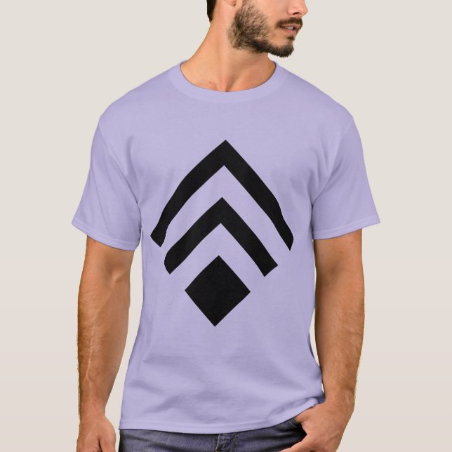 Camiseta Flecha geométrica 02 - Negro (Anverso)
