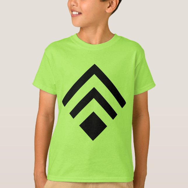 Camiseta Flecha geométrica 02 - Negro (Anverso)