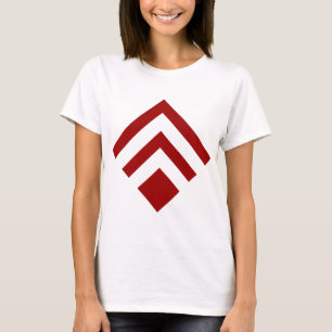 Camiseta Flecha geométrica 02 - Rojo rubí