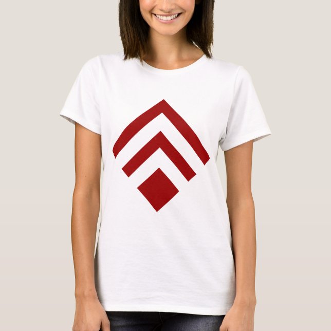 Camiseta Flecha geométrica 02 - Rojo rubí (Anverso)