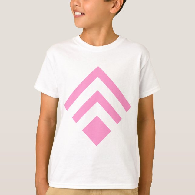 Camiseta Flecha geométrica 02 - Rosa (Anverso)