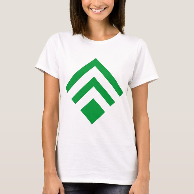 Camiseta Flecha geométrica 02 - Verde de hierba (Anverso)