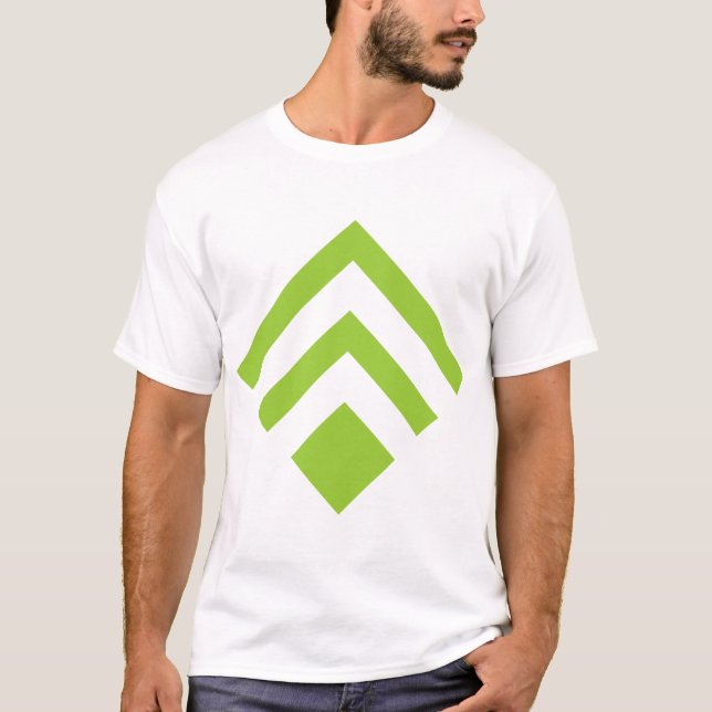 Camiseta Flecha geométrica 02 - Verde marciano (Anverso)
