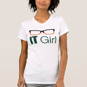 Camiseta Flecha   Gráfico de gafas de Chica de TI