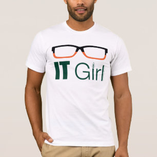 Camiseta Flecha   Gráfico de gafas de Chica de TI