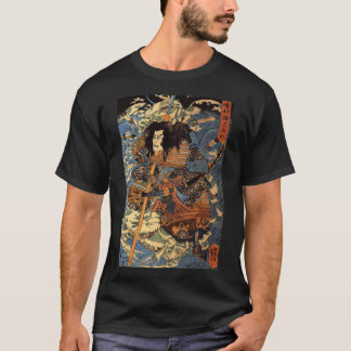 Camiseta Flecha retro japonesa hirió a Samurai viajando en 