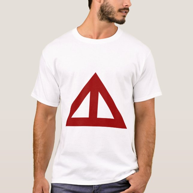 Camiseta Flecha triangular dividida (Anverso)