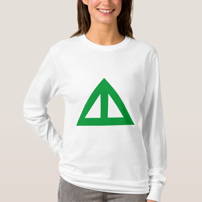 Camiseta Flecha triangular dividida (Anverso)