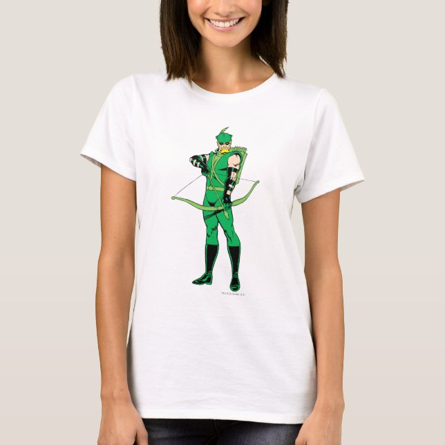 Camiseta Flecha verde de pie con arco (Anverso)