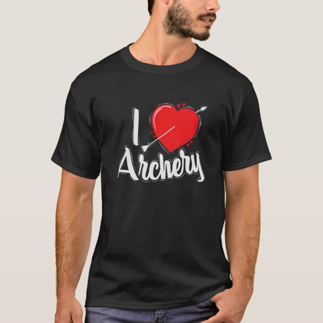 Camiseta Flecha Y Arco De Corazón Que Amo (Anverso)