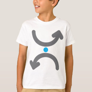 Camiseta Flechas Curvas Abstractas Intercambian Flujo Simbó