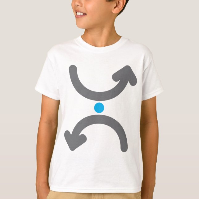 Camiseta Flechas Curvas Abstractas Intercambian Flujo Simbó (Anverso)