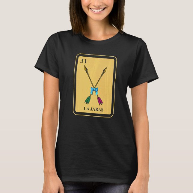 Camiseta Flechas de cartas tradicionales de bingo de La Jar (Anverso)