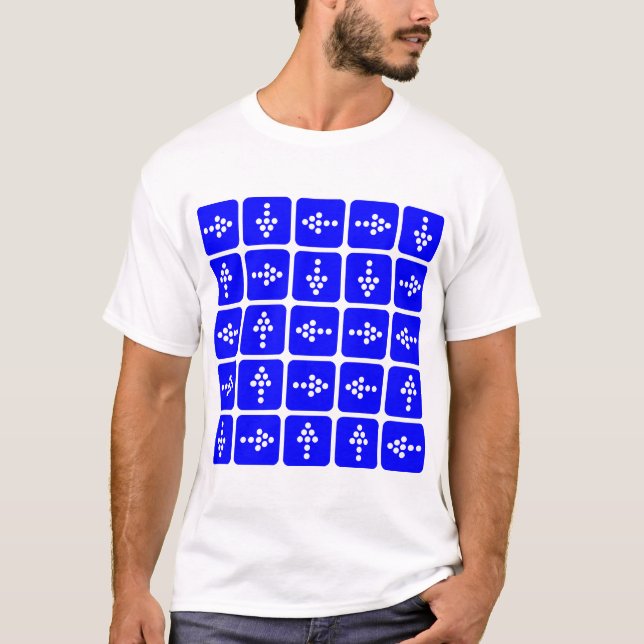 Camiseta Flechas de estilo LED - Azul (Anverso)