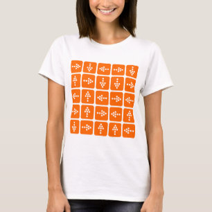 Camiseta Flechas de estilo LED - Naranja