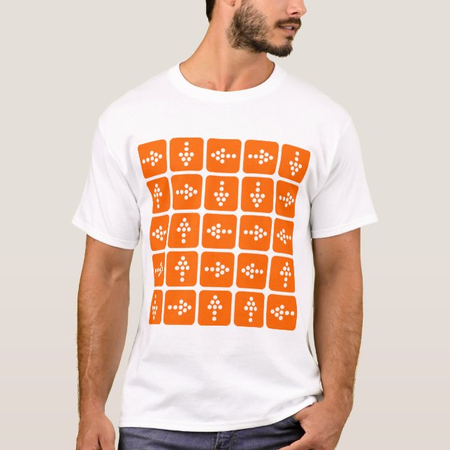 Camiseta Flechas de estilo LED - Naranja (Anverso)