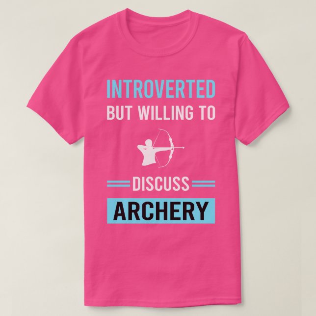 Camiseta Flechas de flecha de tiro con arco de arco introve (Diseño del anverso)