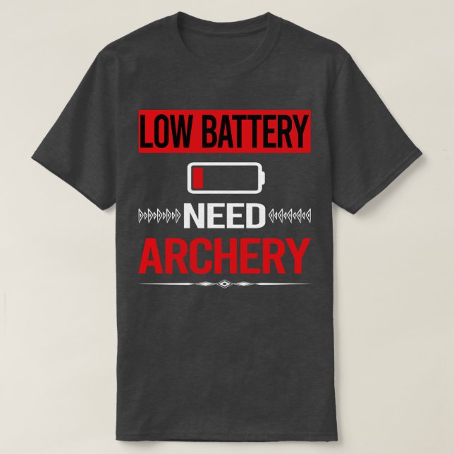 Camiseta Flechas de flecha de tiro con arco de baja batería (Diseño del anverso)