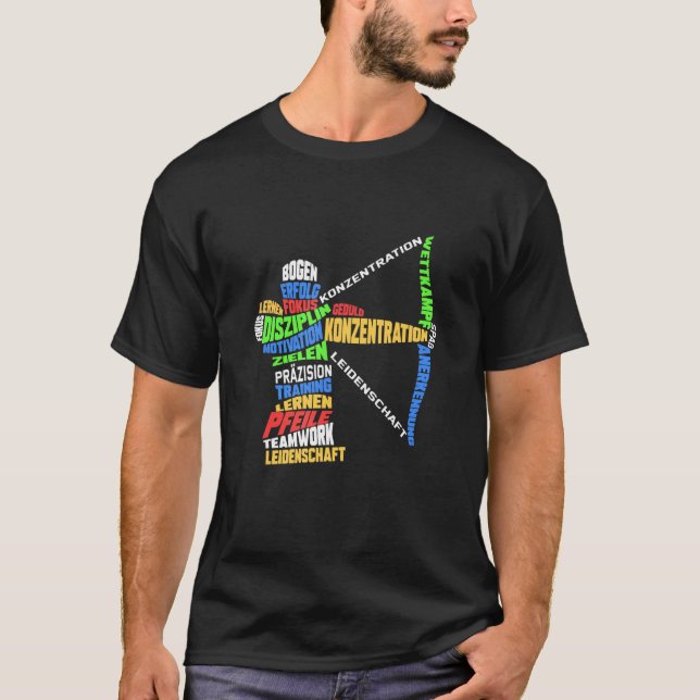 Camiseta Flechas de tiro de arco para el tiro de la palabra (Anverso)