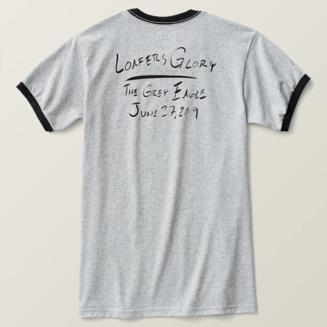 Camiseta Flechas manuscritas de la gloria de los holgazanes (Reverso del diseño)