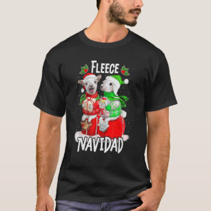 Camiseta Fleece Feliz Navidad Cute Sheep Navidades