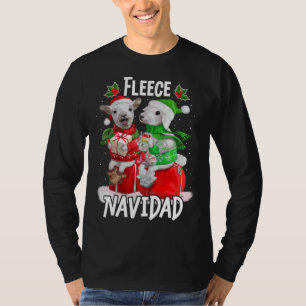 Camiseta Fleece Feliz Navidad Divertidos Navidades de oveja