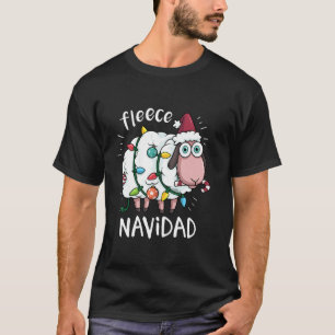 Camiseta Fleece Feliz Navidad Español Mexicano De Navidad C