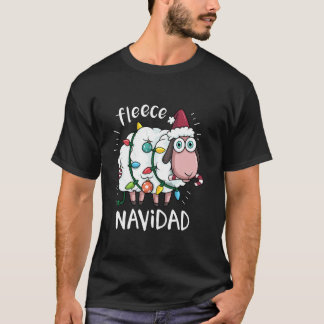Camiseta Fleece Feliz Navidad Español Mexicano De Navidad C