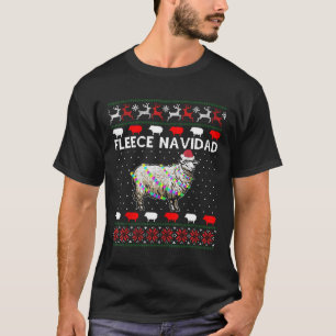 Camiseta Fleece Feliz Navidad Gracioso Navidad De Ovejas Cu