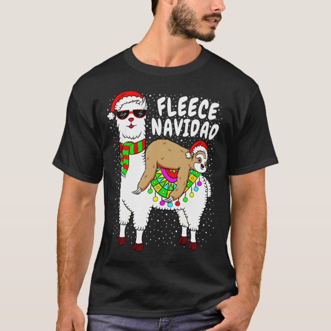 Camiseta Fleece Feliz Navidad Sloth (Anverso)
