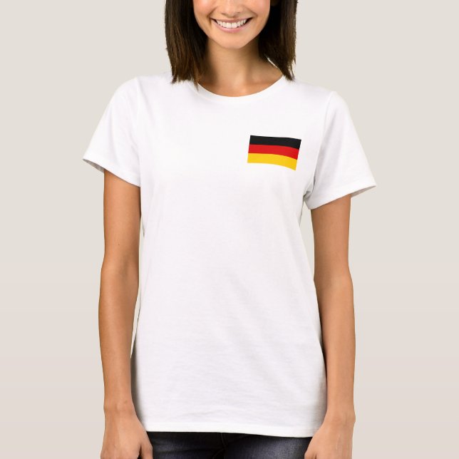 Camiseta Fleece Fleece Zip Jogger con bandera de Alemania (Anverso)