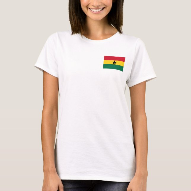 Camiseta Fleece Fleece Zip Jogger con bandera de Ghana (Anverso)